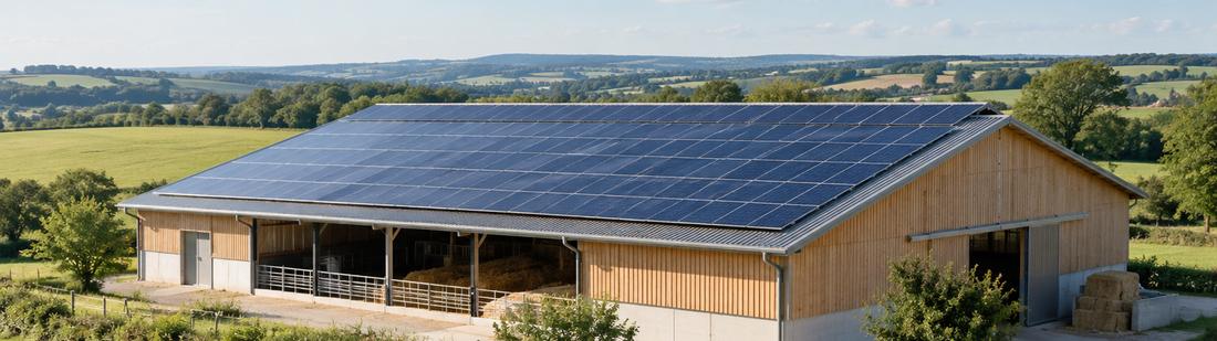 Bâtiment équipé d'une toiture photovoltaïque